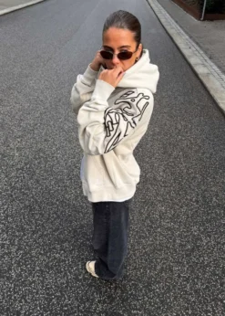 ALIS GYLL HOODIE W/ ZIPPER & EMBROIDERY