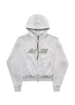 ALIS SHEN CROPPED HOODIE W/ ZIPPER