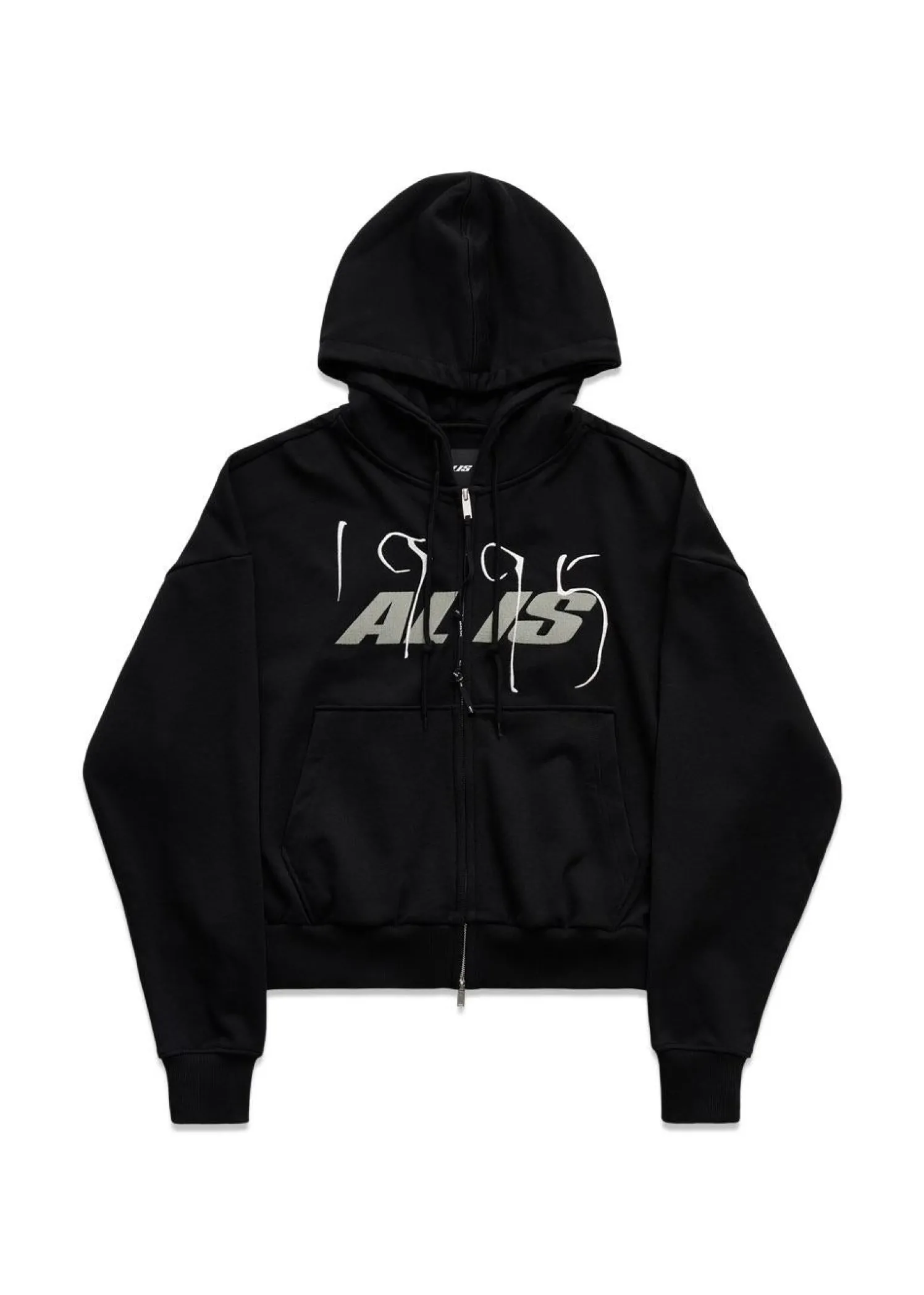 ALIS SHEN CROPPED HOODIE W/ ZIPPER