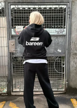 Bareen Oversized Zip Hoodie Logo