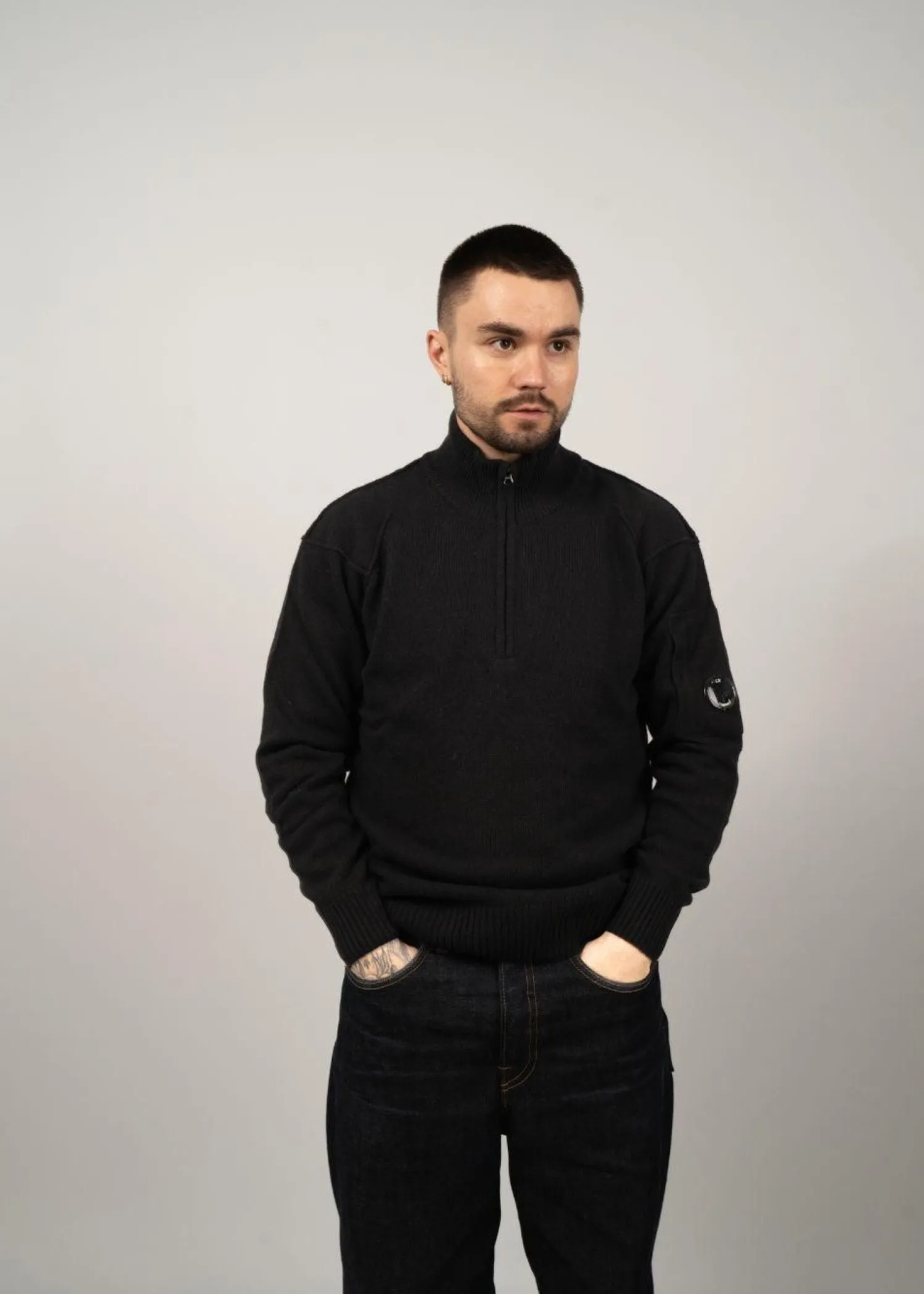 C.P. Company Half Zip Lambswool GRS
