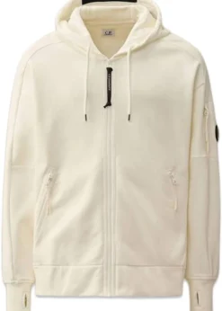 C.P. Company HOODED OPEN DIAGONAL RAISED FLEECE