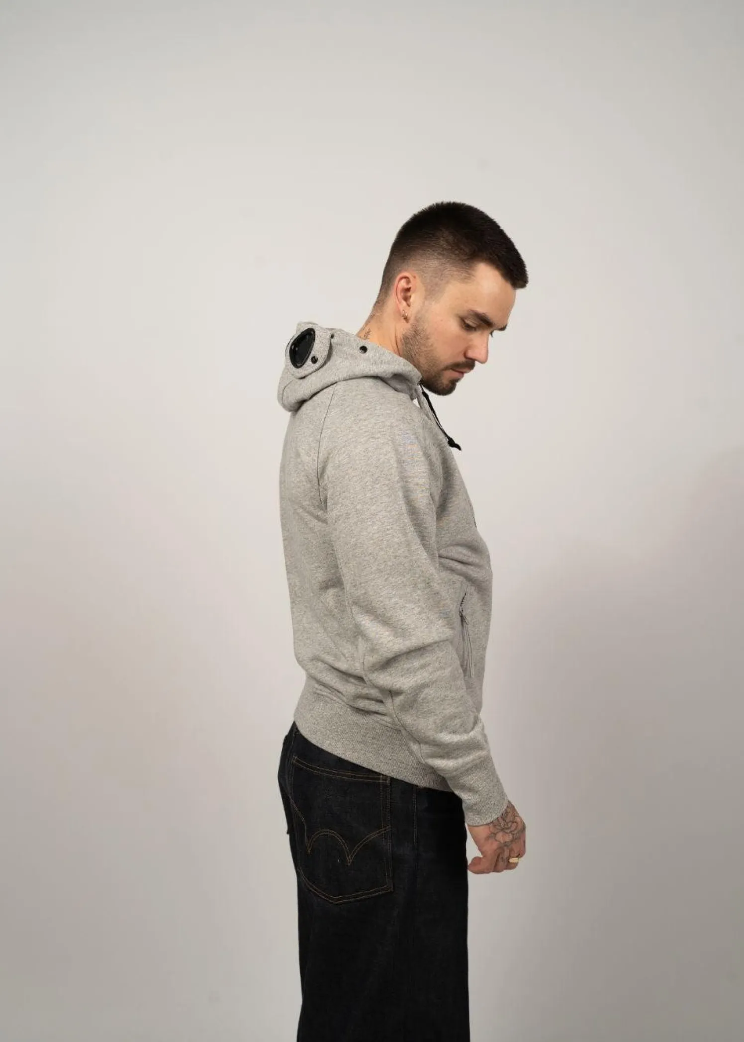 C.P. Company SWEATSHIRTS HOODED OPEN DIAGONAL