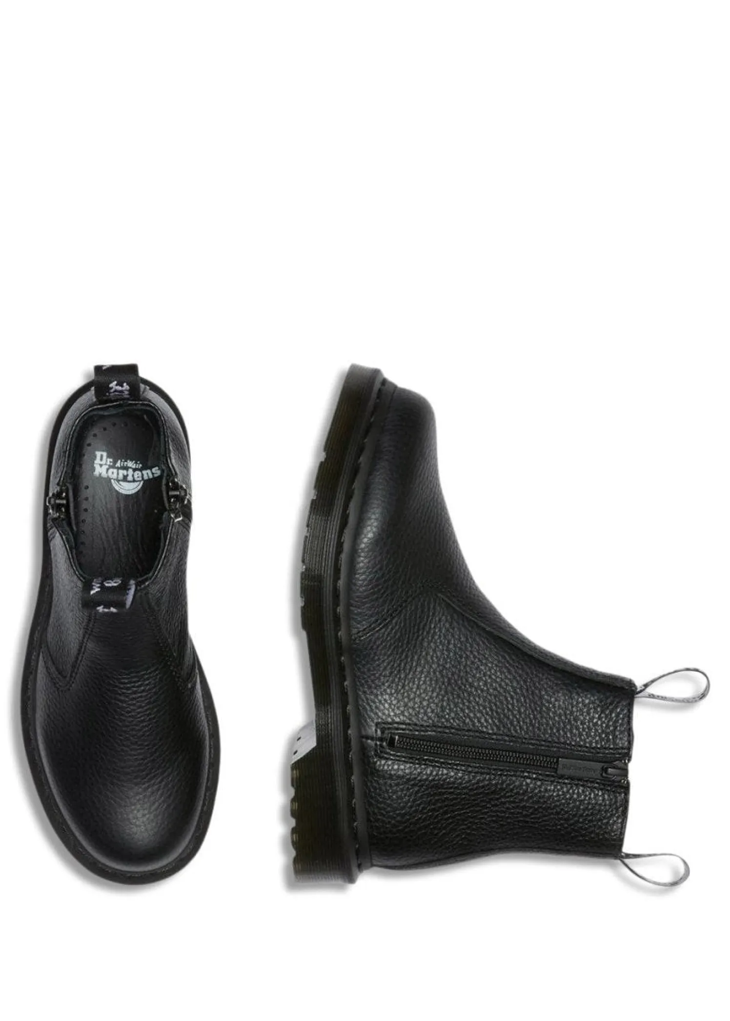 Dr. Martens 2976 W/Zips Black Milled Nappa