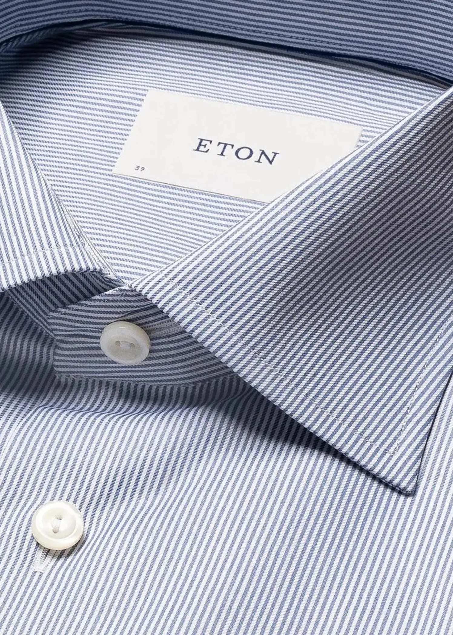 Eton Slim Fine Striped Signature Twill Shirt