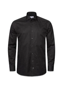 Eton Slim-Geometric Print Signature Twill