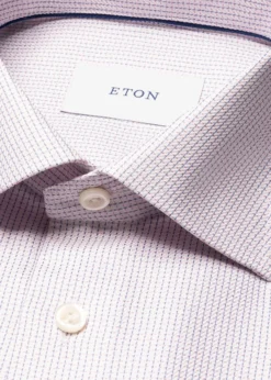 Eton Slim Semi Solid Signatrue Twill Shirt