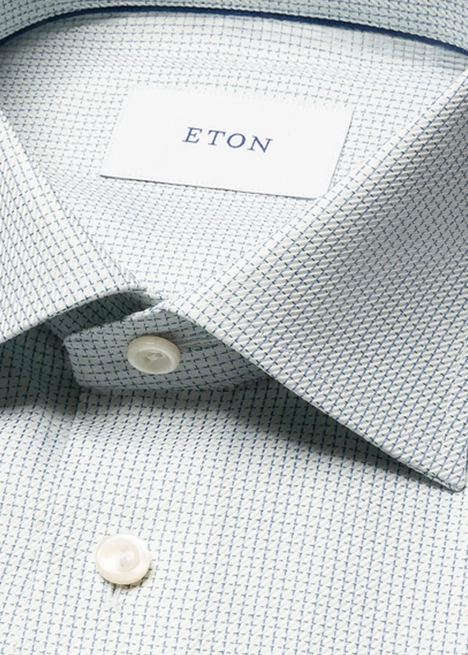 Eton Slim Semi Solid Signatrue Twill Shirt