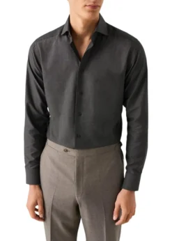 Eton Slim Semi Solid Signature Dobby Shirt