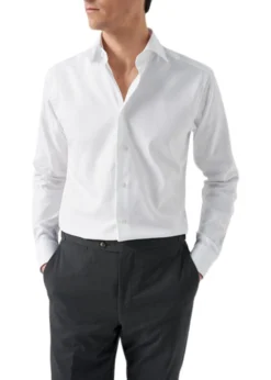 Eton Solid Textured Twill Shirt