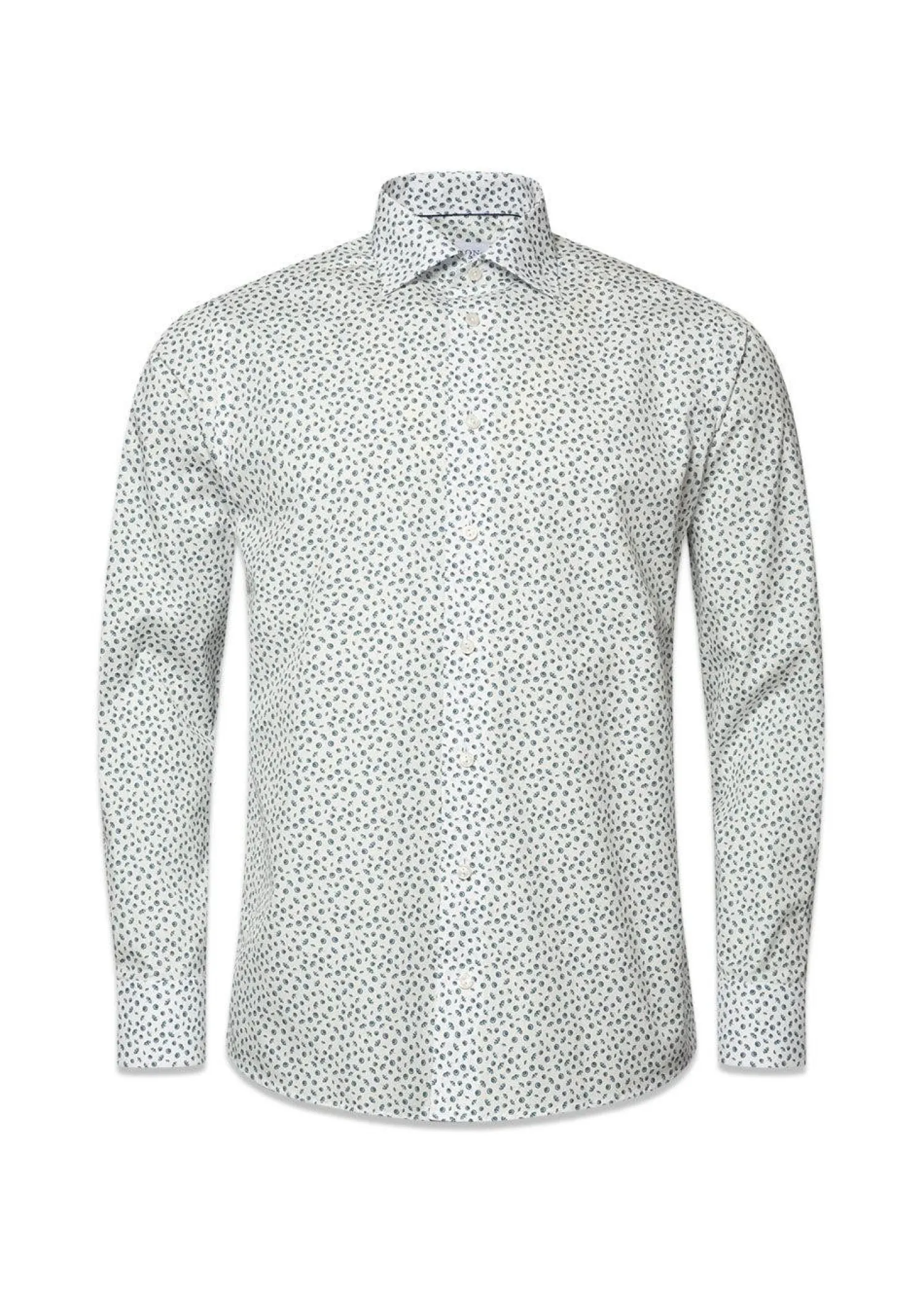 Eton Umbrella Print Poplin Slim Shirt