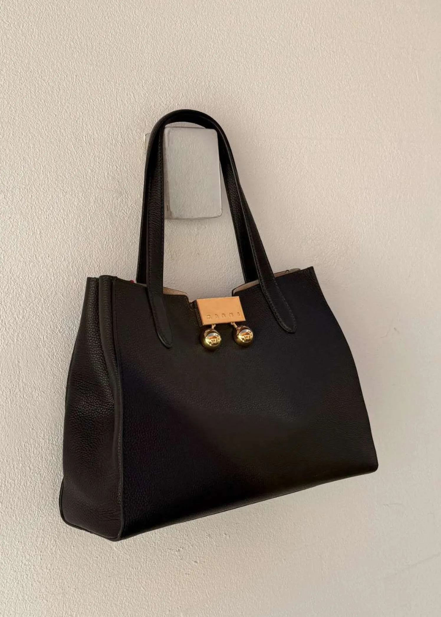 Marni Leather Trunkaroo Tote Handbag