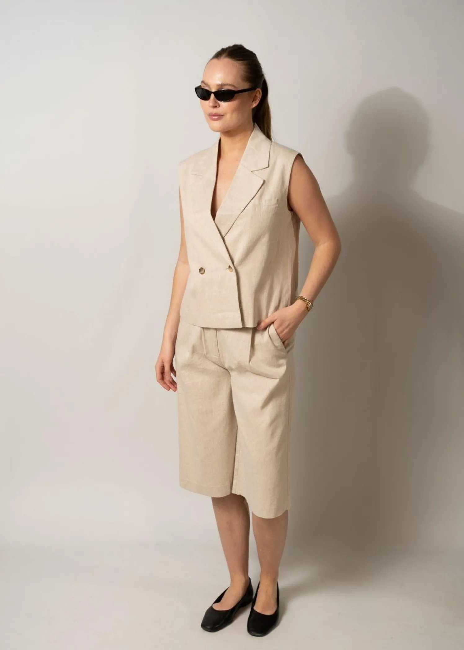 Modström Galemd linen long shorts