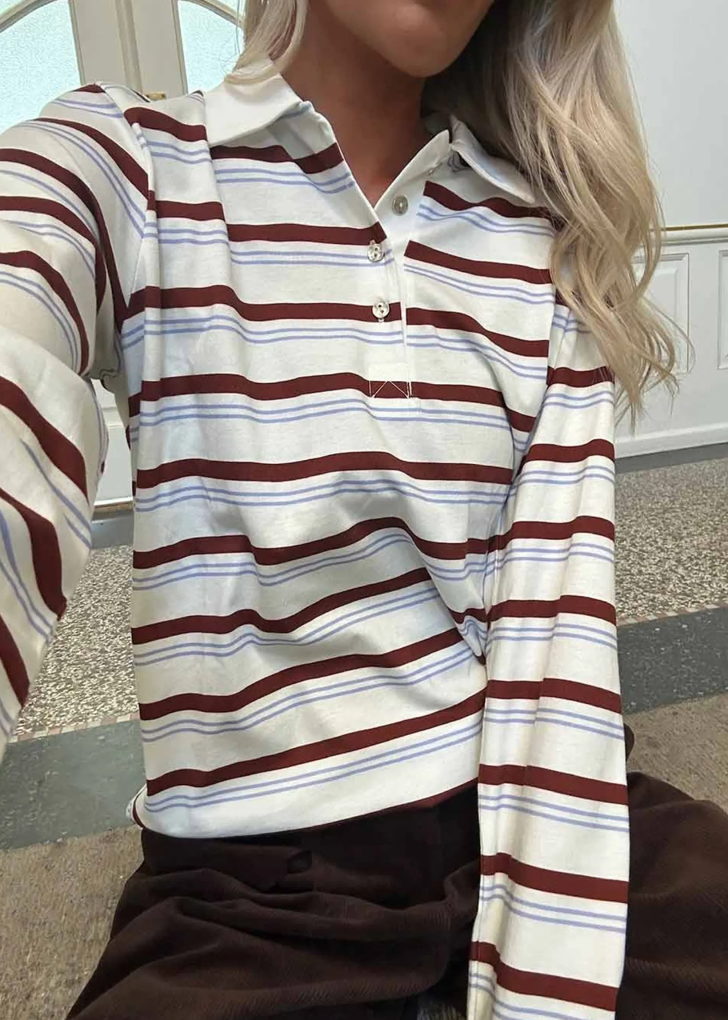 Modström Hellenmd LS stripe polo