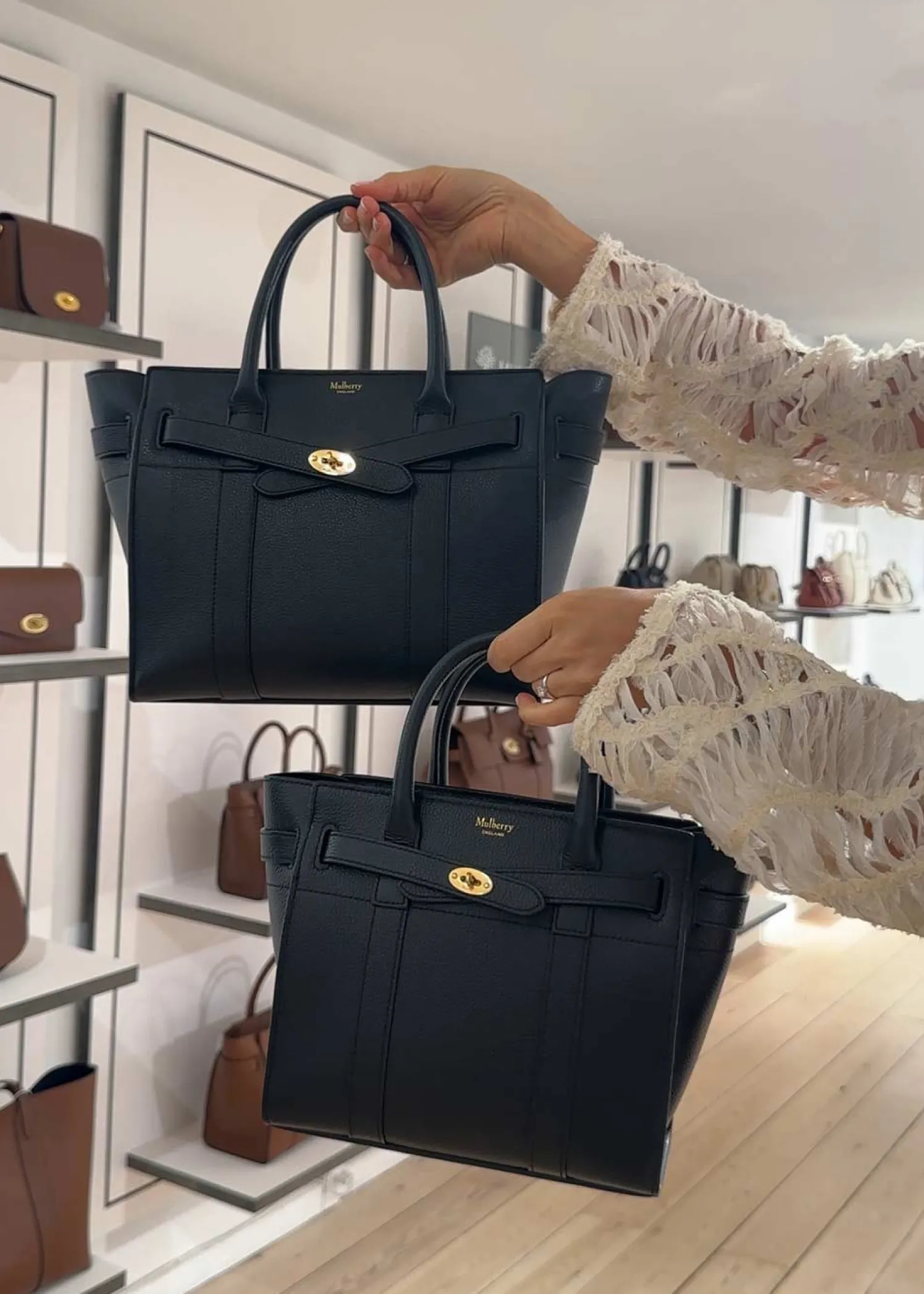 Mulberry Small Zipped Bayswater Classic