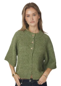 Neo Noir Benuta Fluffy Knit Cardigan