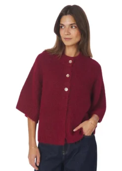 Neo Noir Benuta Fluffy Knit Cardigan