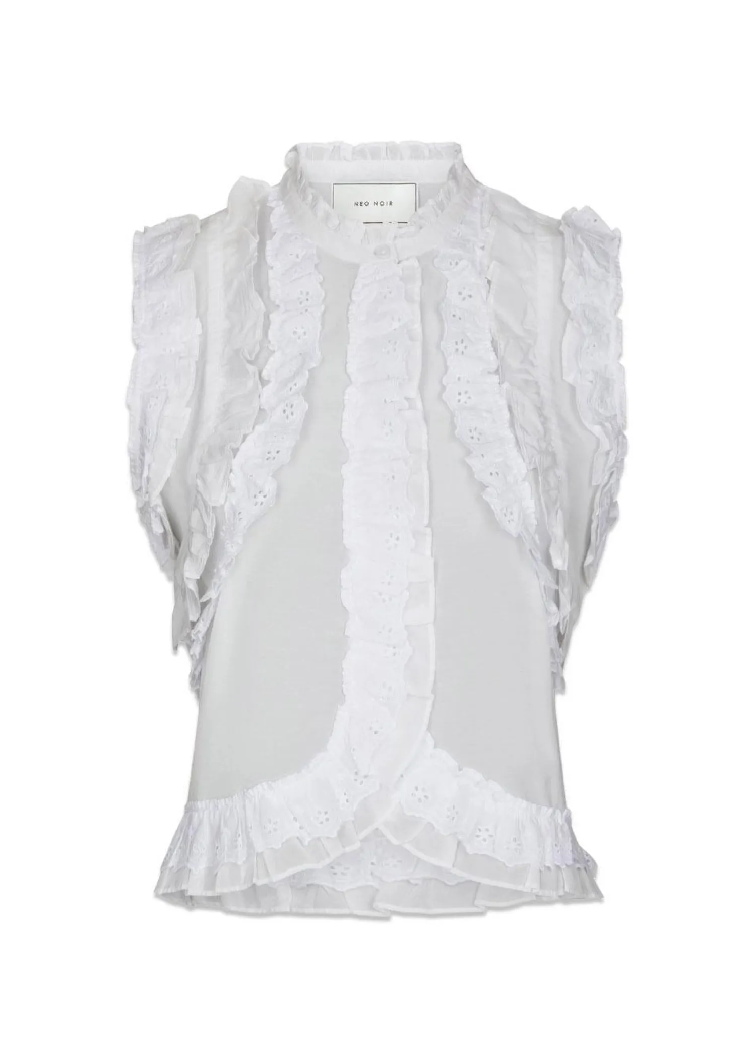 Neo Noir Celia Ruffle Top