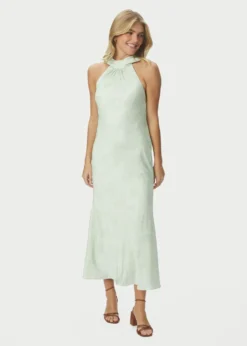 Neo Noir Fiona Pattern Satin Dress