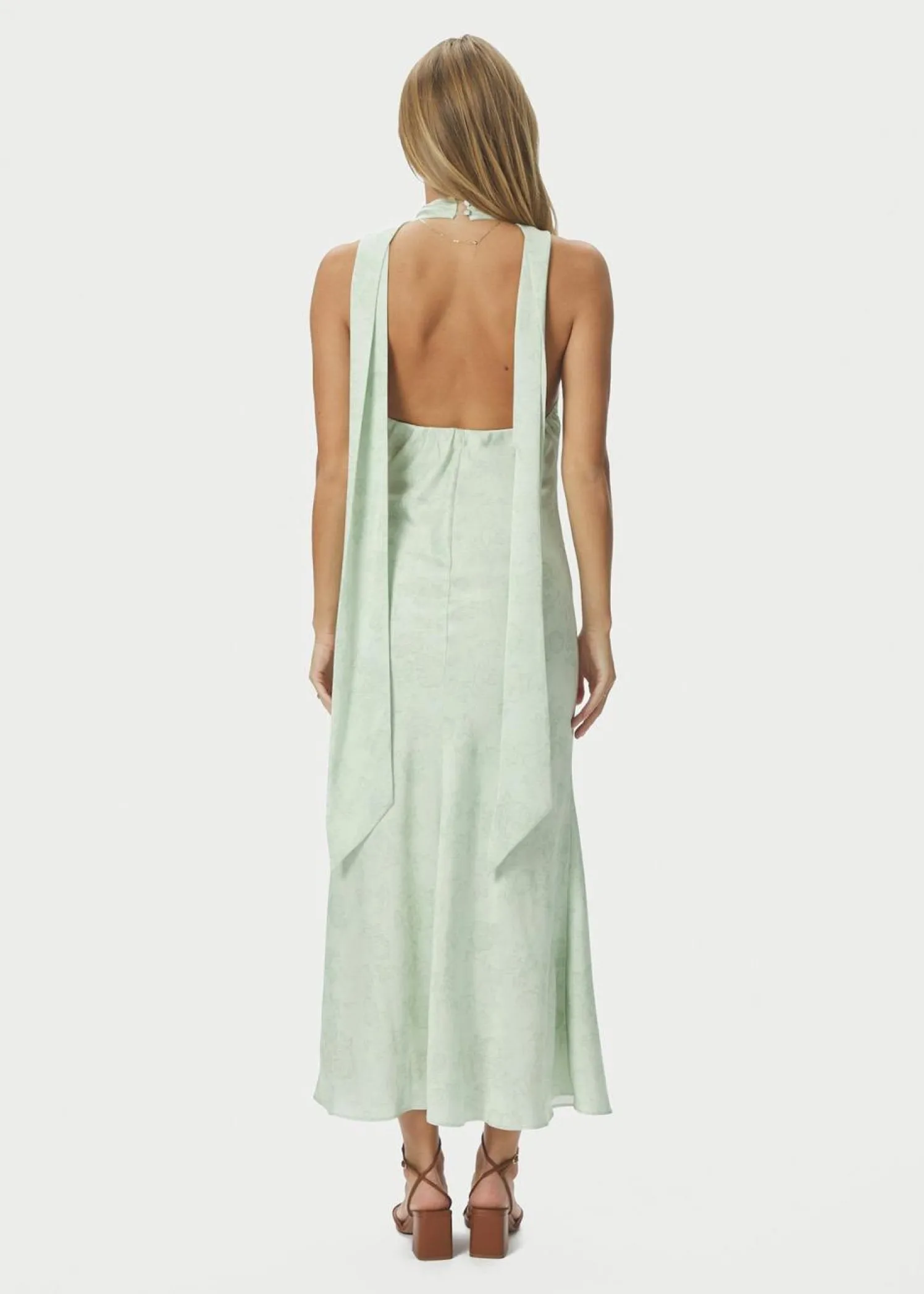 Neo Noir Fiona Pattern Satin Dress