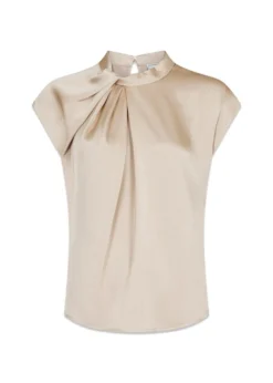 Neo Noir Fleur Drapy Satin Blouse