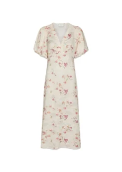 Neo Noir Illana Sateen Print Dress