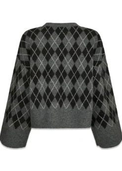 Neo Noir Kick Check Knit Blouse