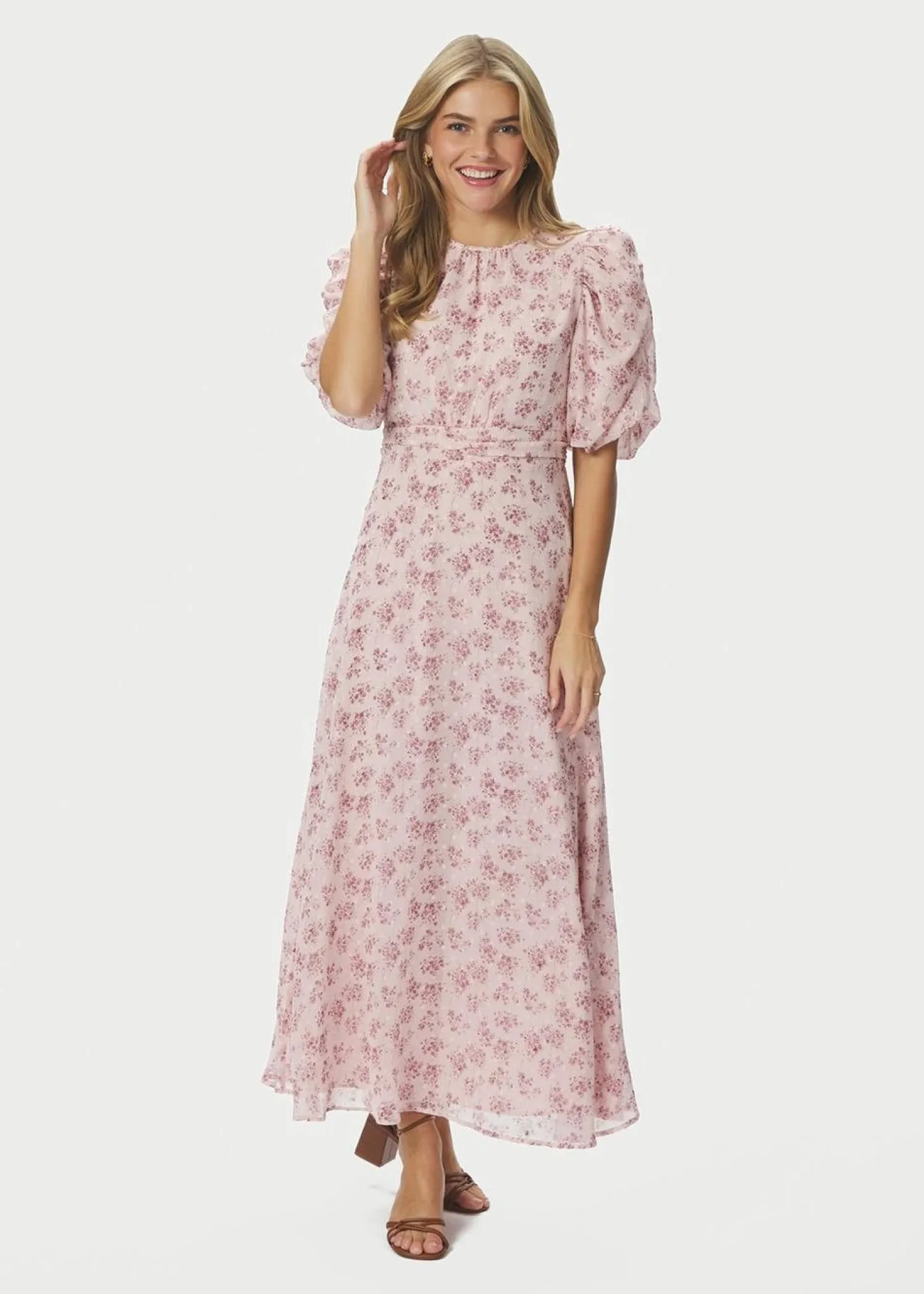 Neo Noir Kikka Chiffon Flower Dress
