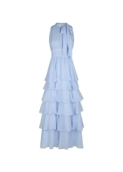 Neo Noir Marli Solid Chiffon Dress