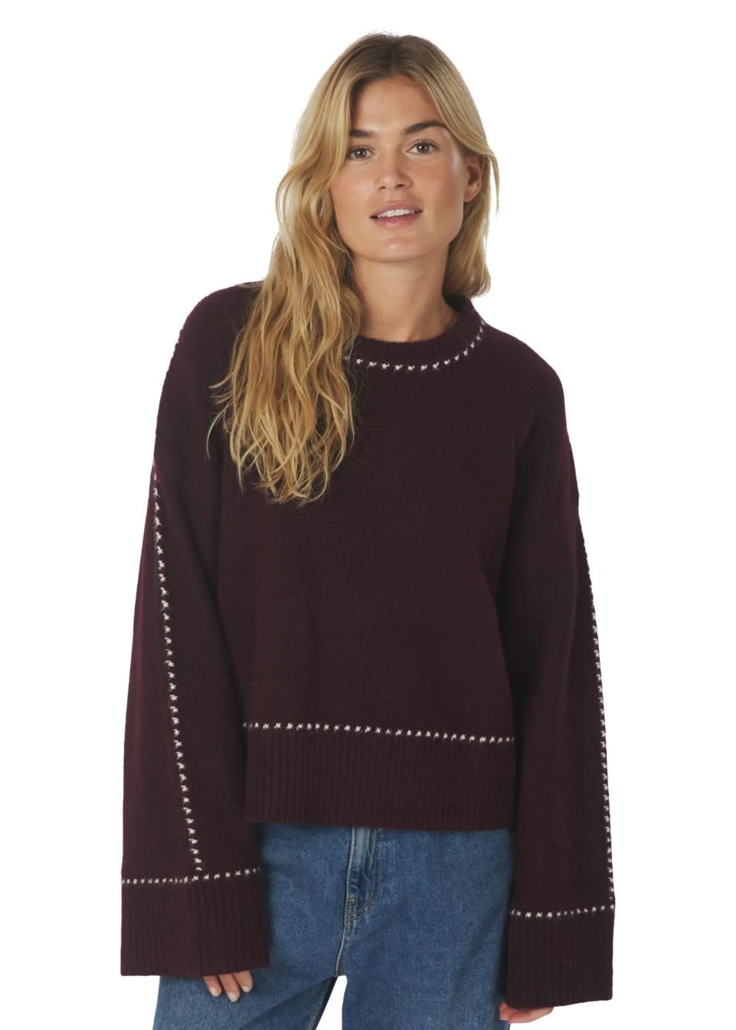 Neo Noir Roeme Knit Stitch Blouse