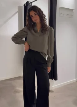 Neo Noir Rosslyn Heavy Sateen Blouse