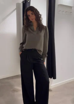 Neo Noir Rosslyn Heavy Sateen Blouse
