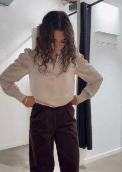 Neo Noir Rosslyn Heavy Sateen Blouse