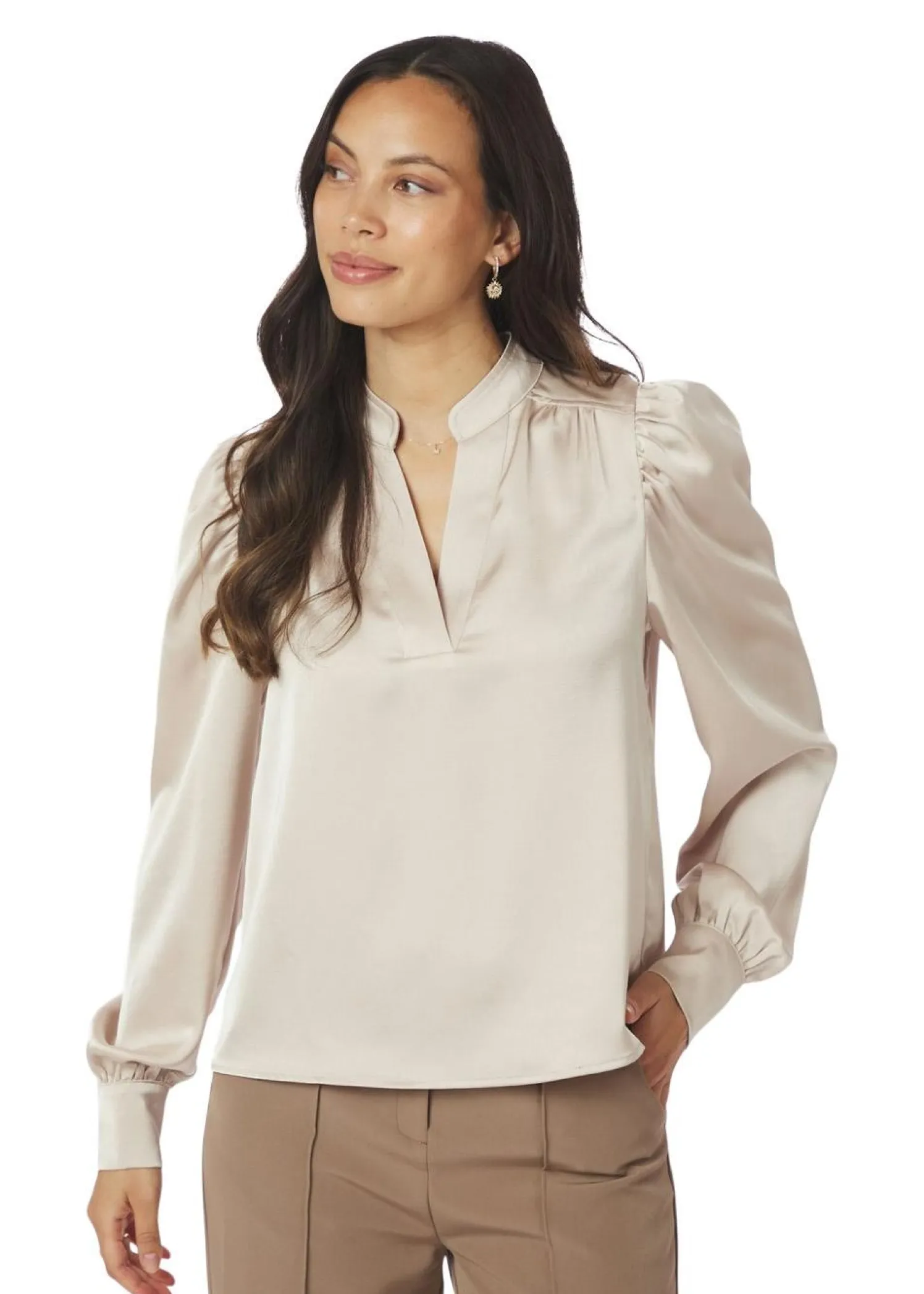 Neo Noir Rosslyn Heavy Sateen Blouse