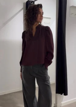Neo Noir Rosslyn Heavy Sateen Blouse