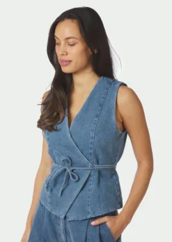 Neo Noir Samara Denim Waistcoat