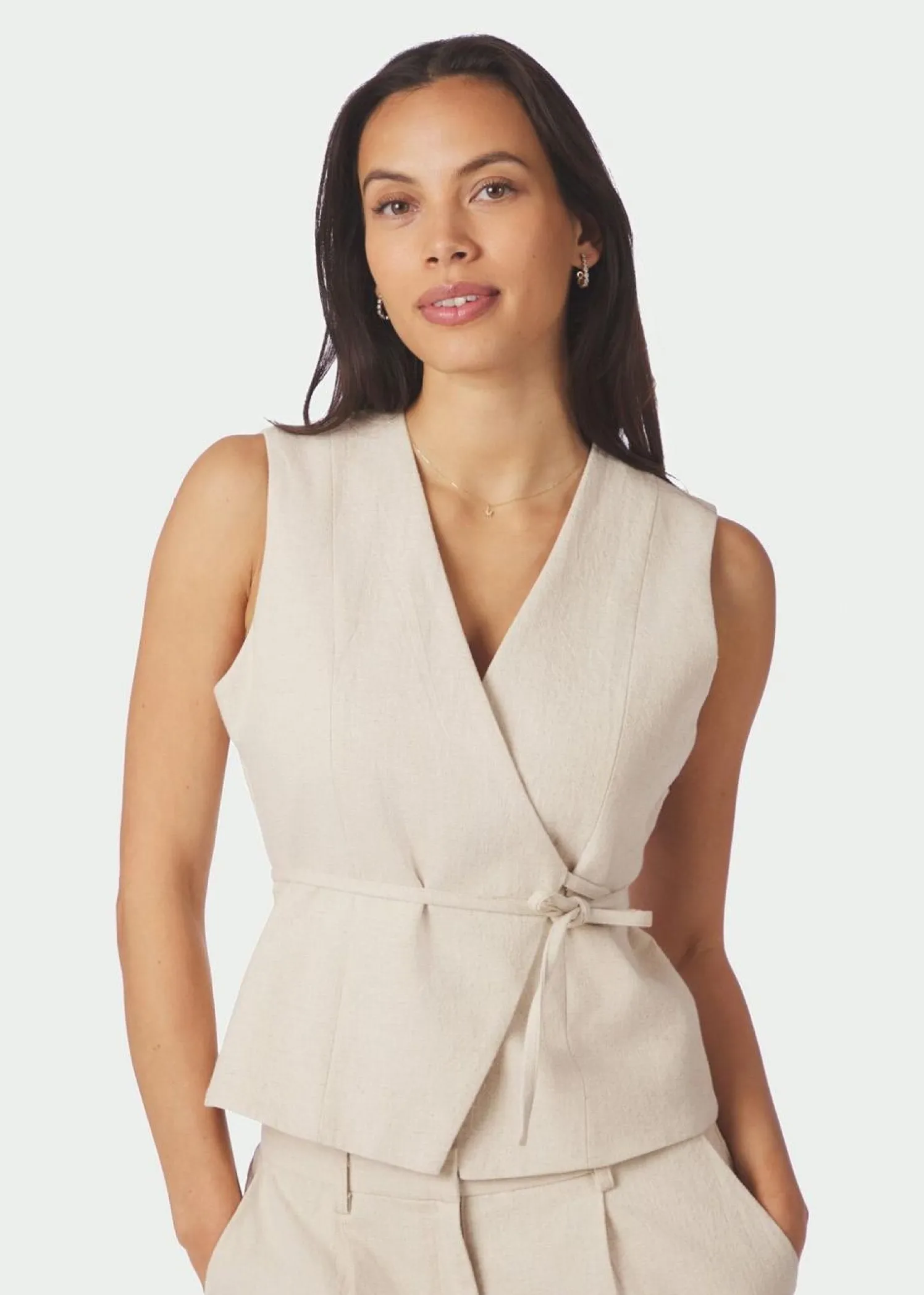 Neo Noir Samara Ramie Waistcoat