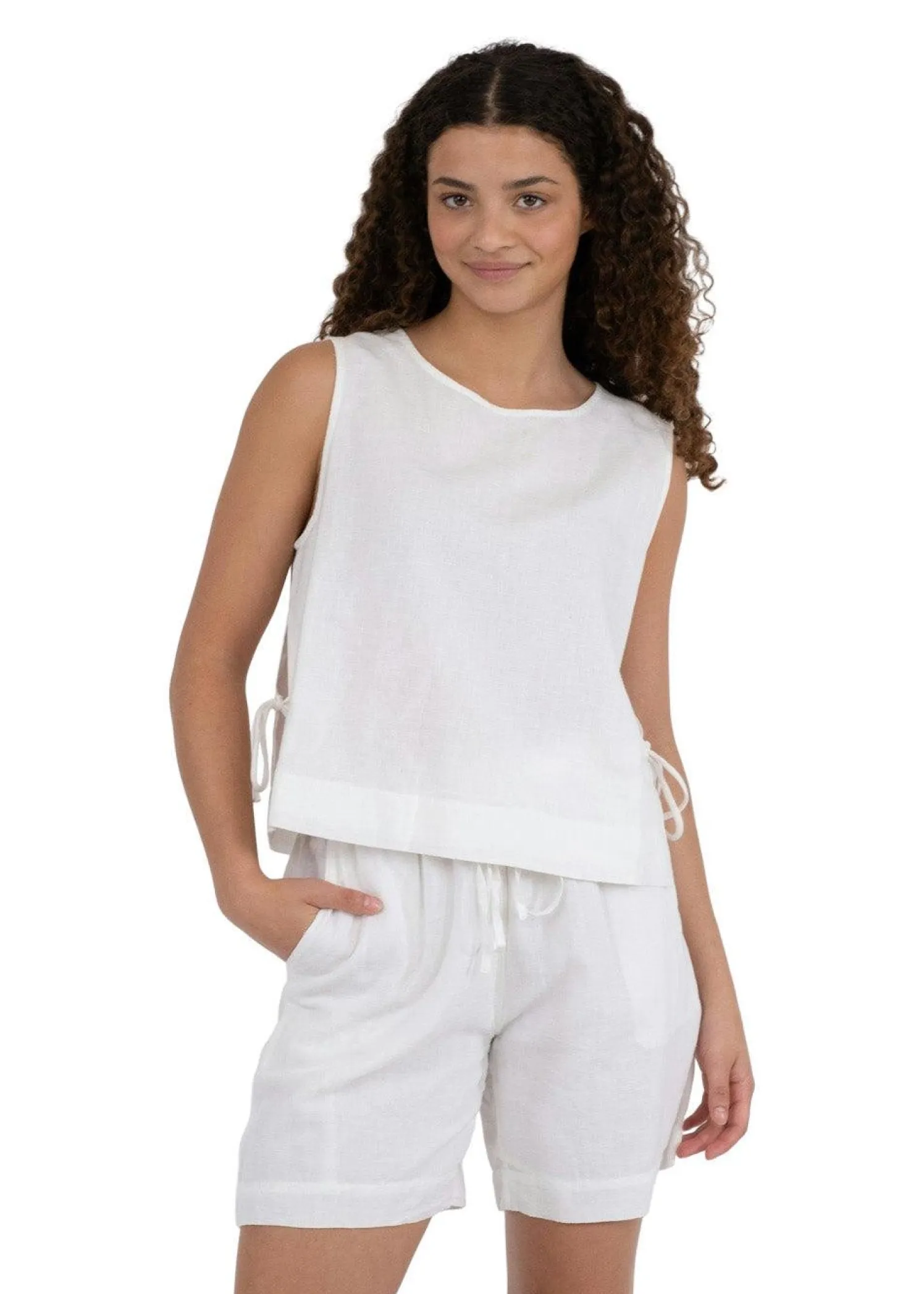 Neo Noir Svetlana linen Top