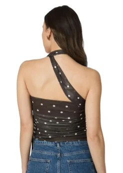 Neo Noir Torinti Mesh Dot Top