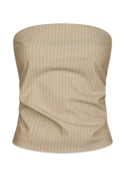 Neo Noir Tyree Melange Pinstripe Top