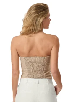 Neo Noir Tyree Melange Pinstripe Top