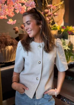 Neo Noir Xanthe Light Herringbone Blazer
