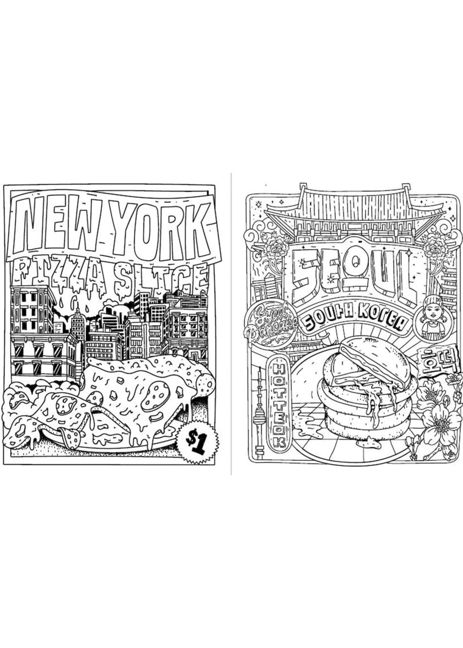 New Mags Street Food Coloring Book