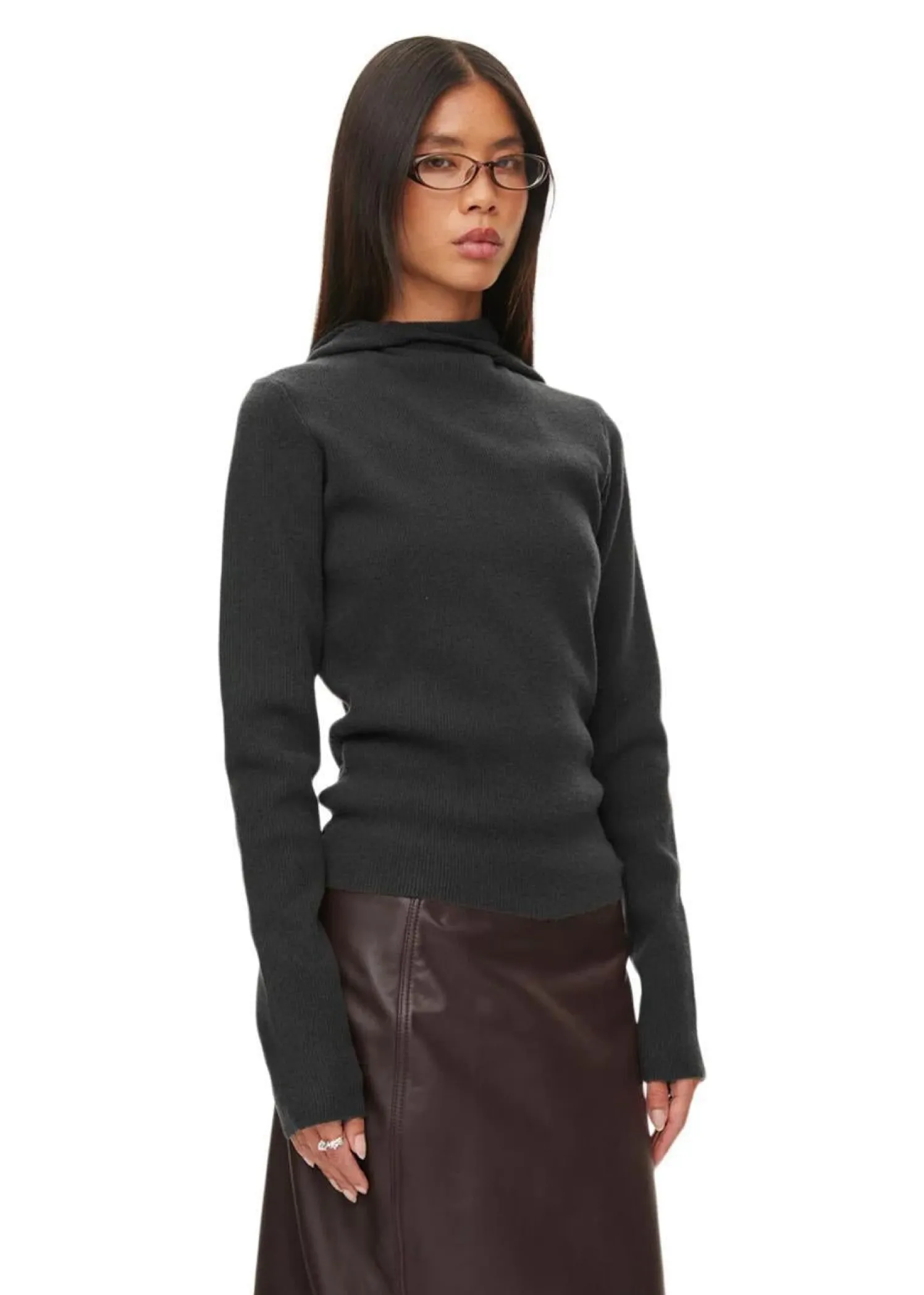 Oval Square Alanis Hood Knit