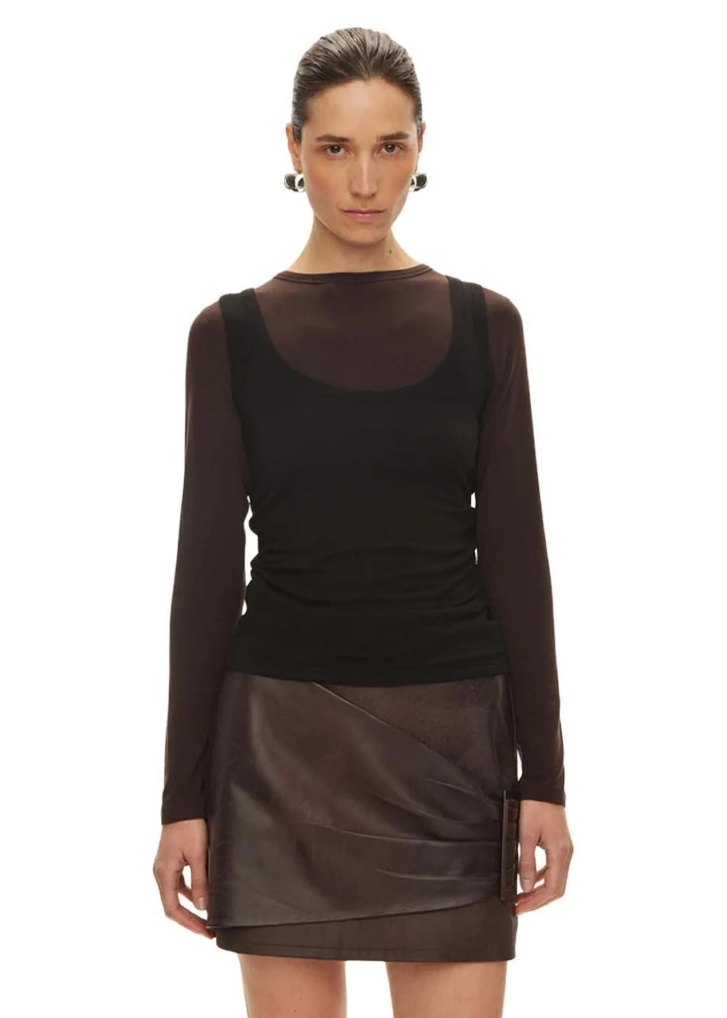 Oval Square Bibi Top Blouse