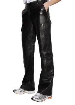 Oval Square Deep Leather Pants