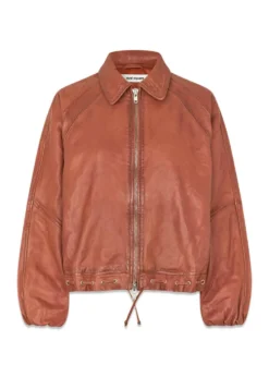 Oval Square Eye leather bomber