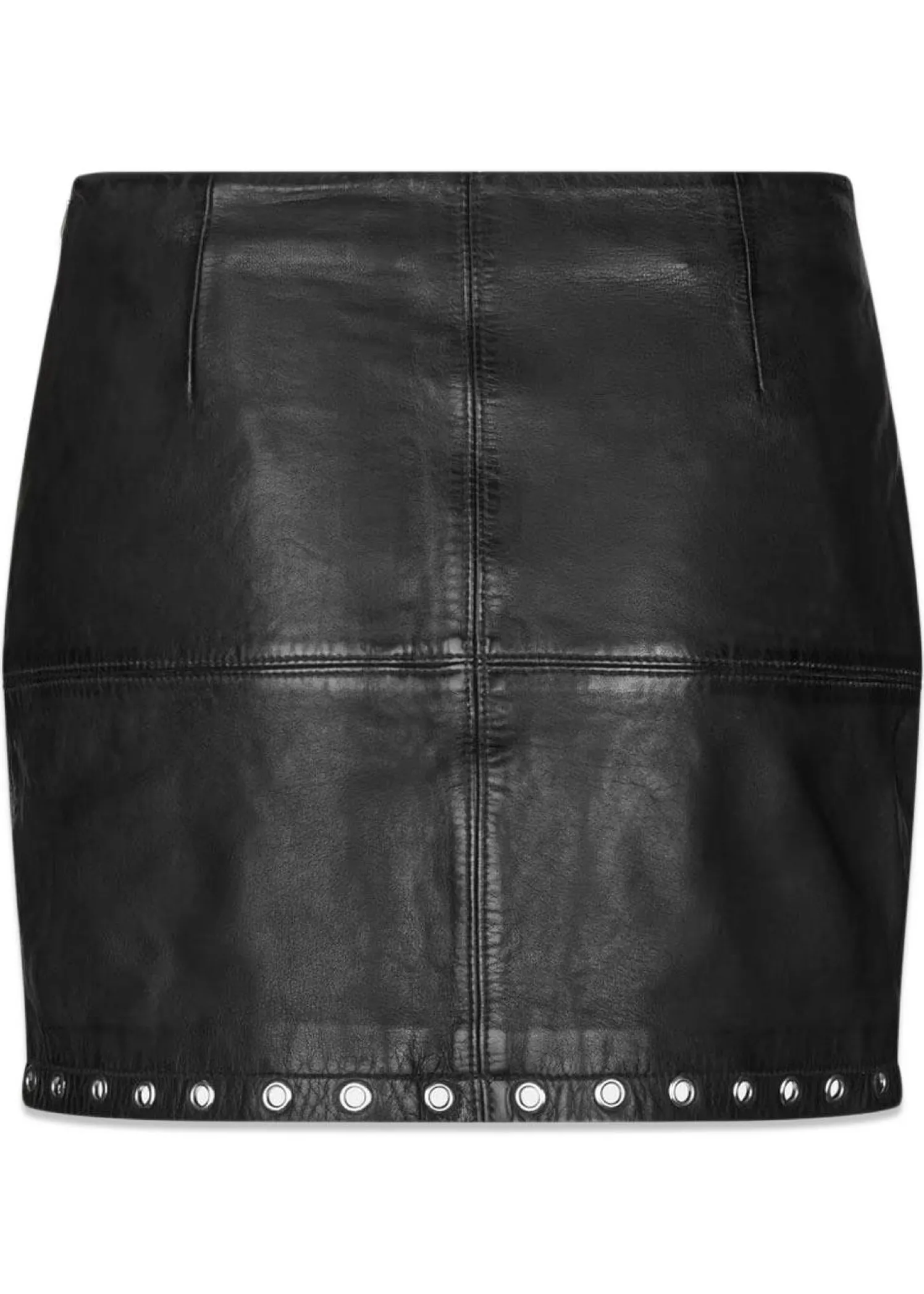Oval Square Eye leather skirt