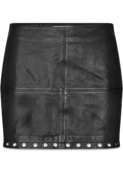 Oval Square Eye leather skirt