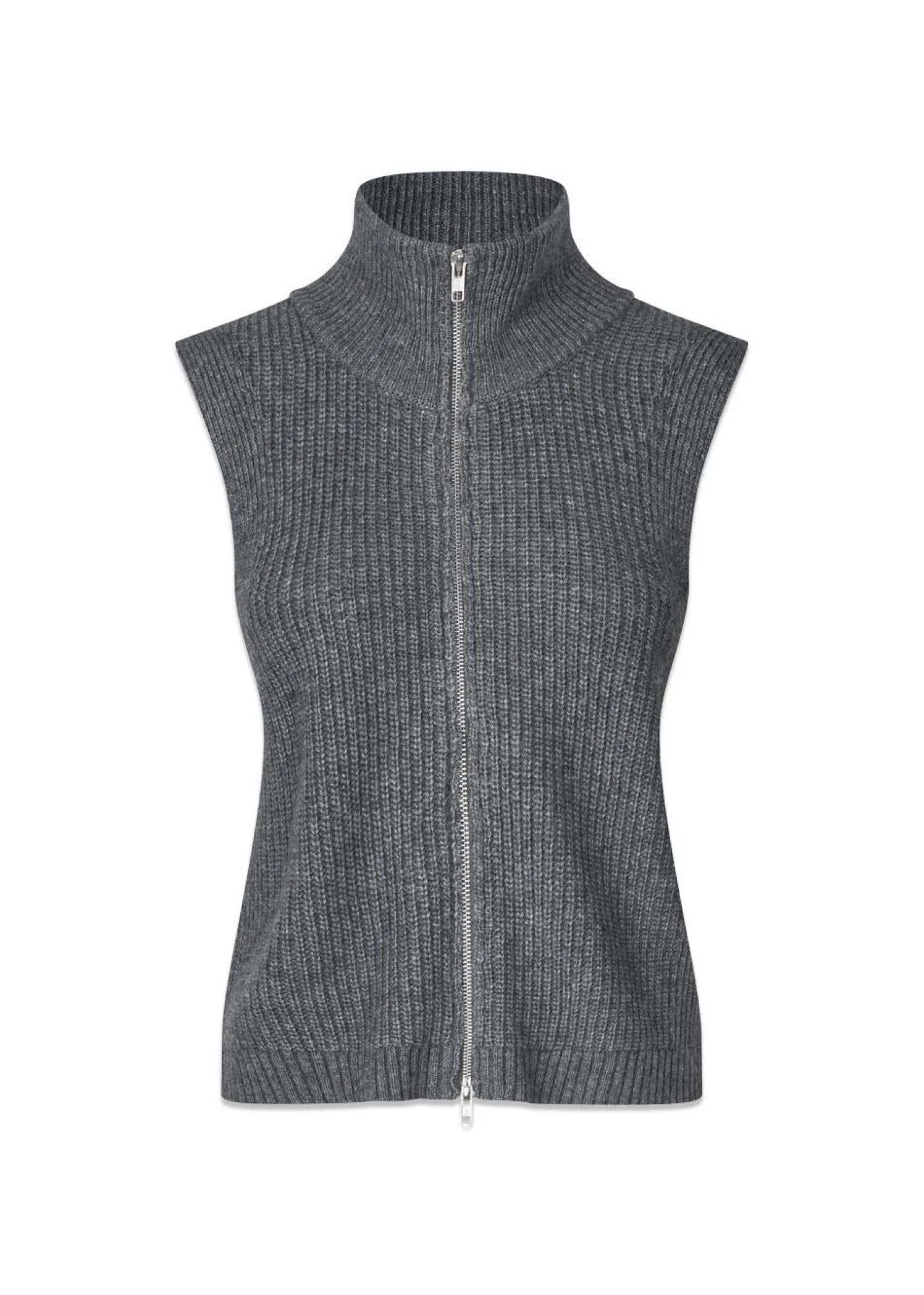 Oval Square Fave Knit Zip Vest